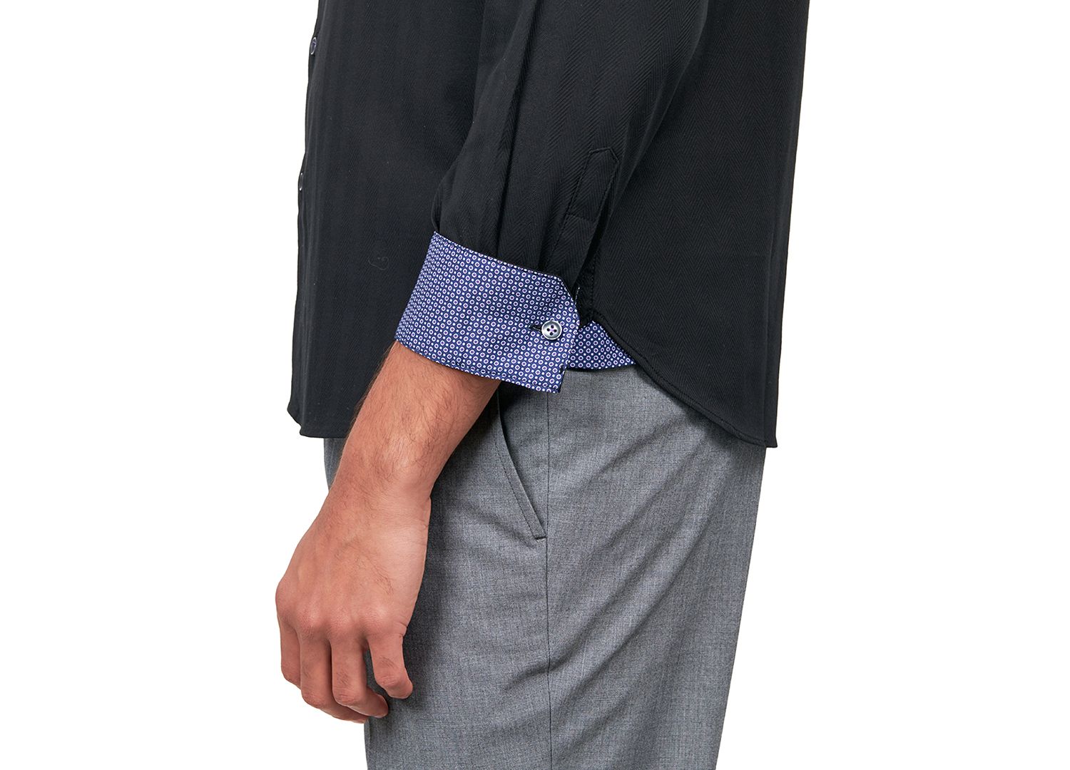 Men's Solid Herringbone Shirt