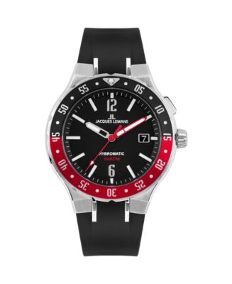 Jacques Lemans Men's Hybromatic Watch with Silicone Strap and Solid ...
