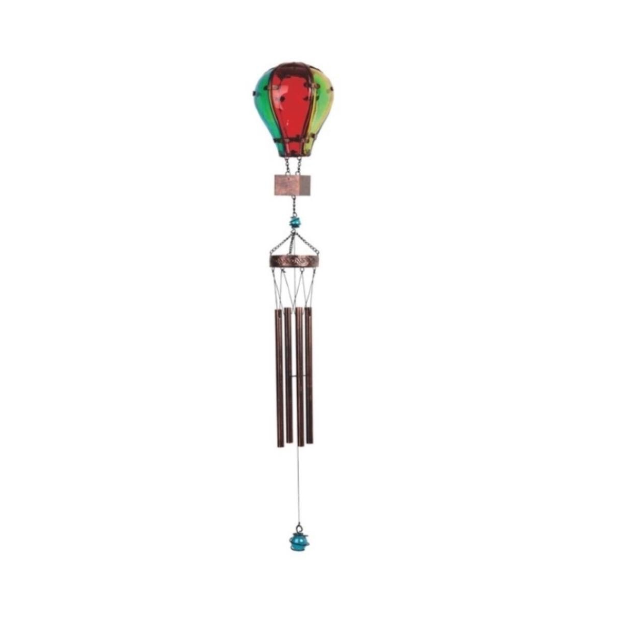 36" Long Color Glass Air Balloon Wind Chime Home Decor Perfect Gift for House Warming, Holidays and Birthdays - Multi