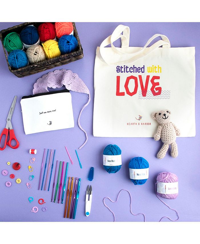 Hearth & Harbor 43 Piece Crochet Kit for Beginners Adults and Kids Macy's