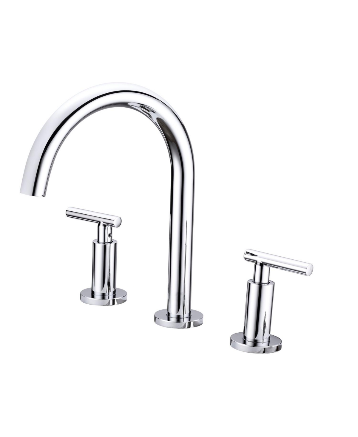 Two Handle High Arc Widespread Bathroom Sink Faucet 3 Hole - Chrome