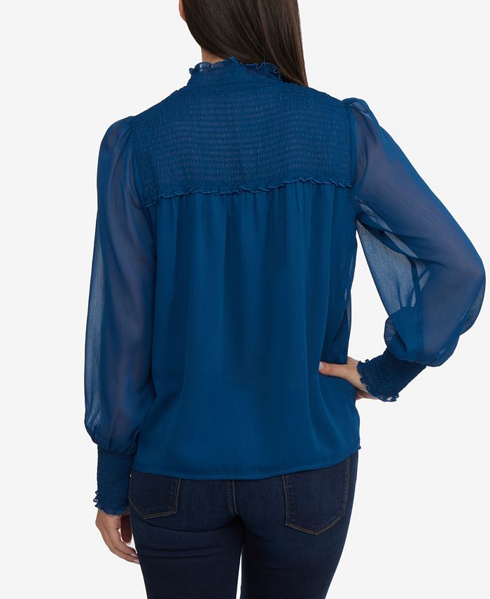 Laundry by Shelli Segal Women's Blouse with Smocking Detail Macy's