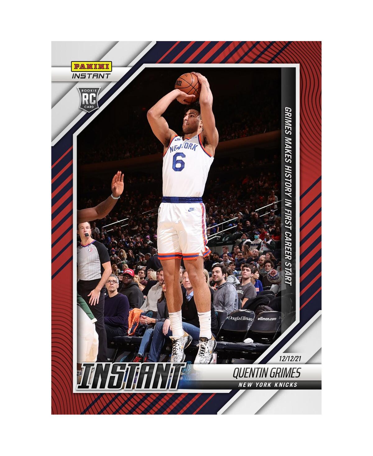 Panini America Quentin Grimes New York Knicks Parallel  Instant Grimes Makes Nba History In First-car In Multi