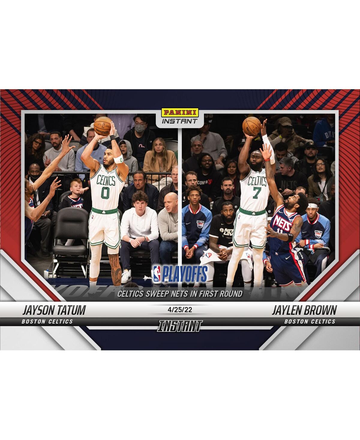 Panini America Jayson Tatum & Jaylen Brown Boston Celtics Parallel  Instant Celtics Sweep Nets In The In Multi