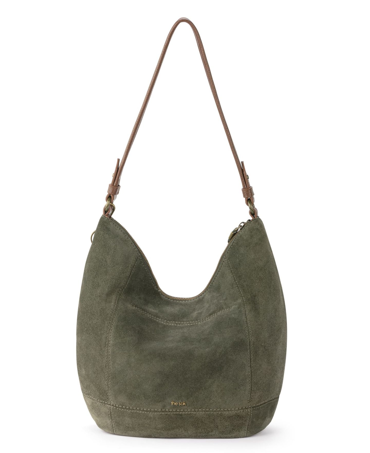 Женская сумка The Sak Sequoia Leather Hobo, цвет: Мох замшевый — фото 2