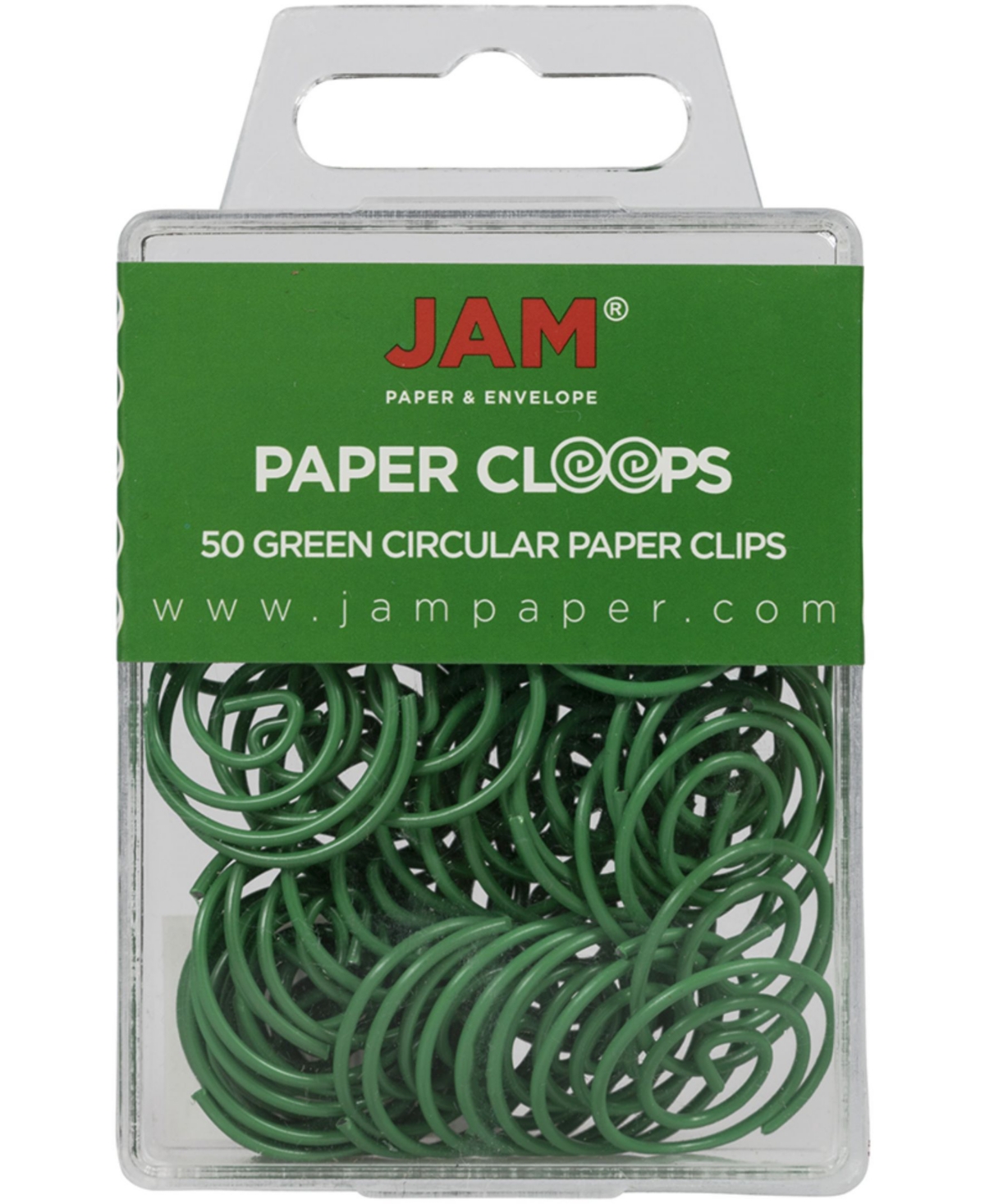 Jam Paper Circular Paper Clips In Green