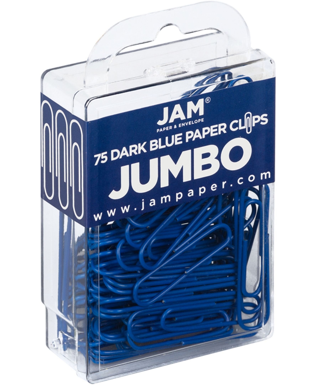 Shop Jam Paper Colorful Jumbo Paper Clips In Dark Blue