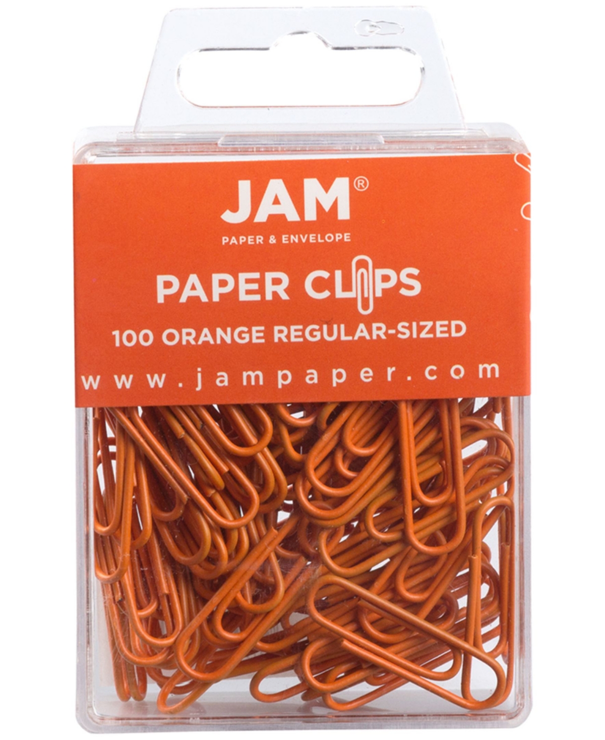 Jam Paper Colorful Standard Paper Clips In Orange