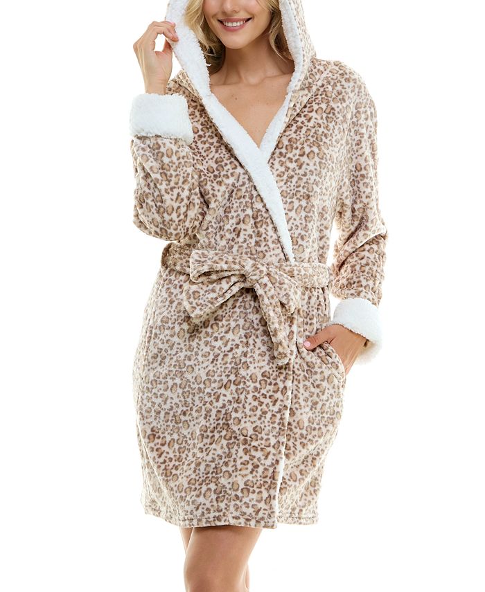 Roudelain Women's Deluxe Touch LeopardPrint Robe Macy's