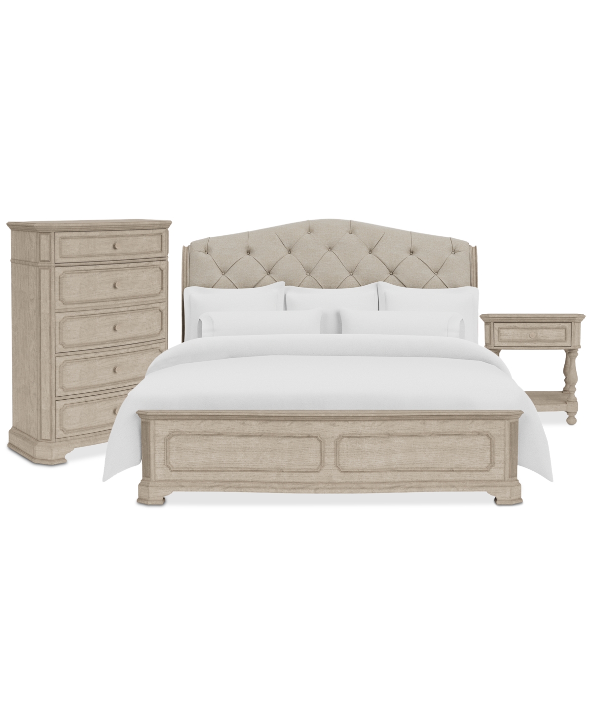 Macy's Kensington 3-pc. King Set (bed, Chest & 1-drawer Nightstand) In No Color