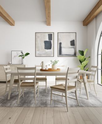 Furniture - Laguna 7pc Dining Set (Table + 6 Rush Seat Chairs)