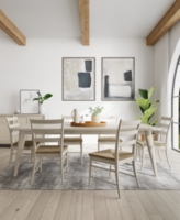 Closeout! Laguna 7pc Dining Set (Table + 6 Rush Seat Chairs)