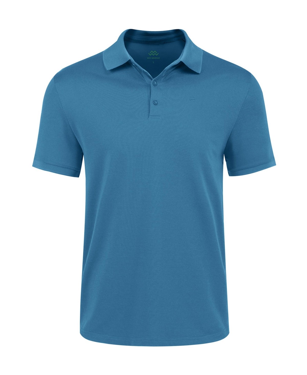 Men's Classic-Fit Cotton-Blend Pique Polo Shirt - Denim blue