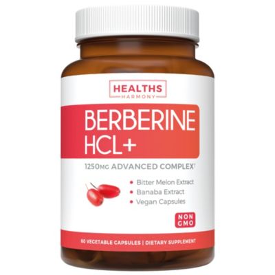 Berberine HCL Plus Capsules, Blood Sugar Support Supplement and AMPK Metabolic Activator, Appetite Suppressant for Weight Loss, Health's Harmony, 60ct