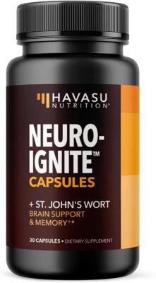 NeuroIgnite Capsules + St. John's Wort, Brain Support & Memory Supplement, 30ct