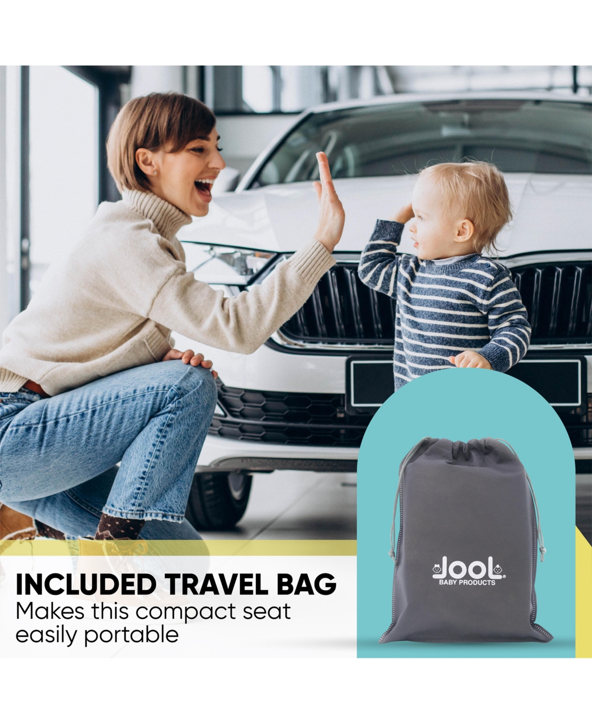 Jool Baby Baby Portable Potty Training Chair with Travel Bag, Foldable, Indoor/Outdoor Use, Camping, Includes 30 Replacement Bags - Unisex