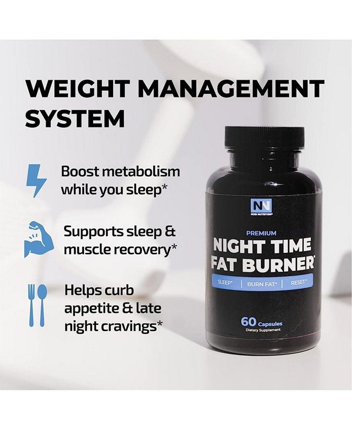 Nobi Nutrition Night Time Fat Burner, Shred Fat While You Sleep, Hunger  Suppressant, Carb Blocker & Weight Loss Support Supplements, Burn Belly  Fat, Support Metabolism & Fall Asleep Fast