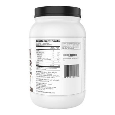 Bone Broth Protein, Left Coast Performance, Chocolate, 32oz