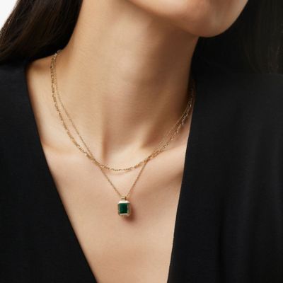 Ana Luisa Layered Necklace Set - Temple Green - Macy's