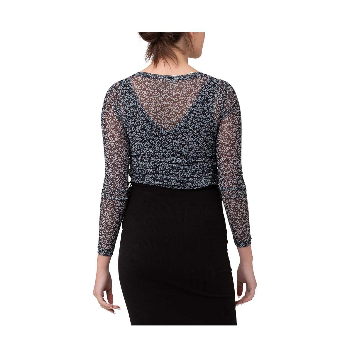 Ripe Maternity Maternity Layla Ruched TopStorm - Black / storm