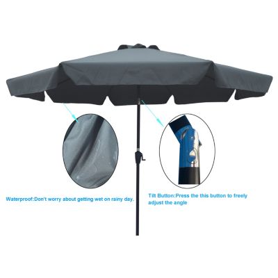 Streamdale 10' Patio Umbrella, 8 Ribs, Tilt & Crank, No Base