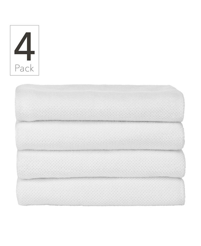 Nate Home by Nate Berkus Cotton Textured Weave Bath Towels Set of 4 Macy's