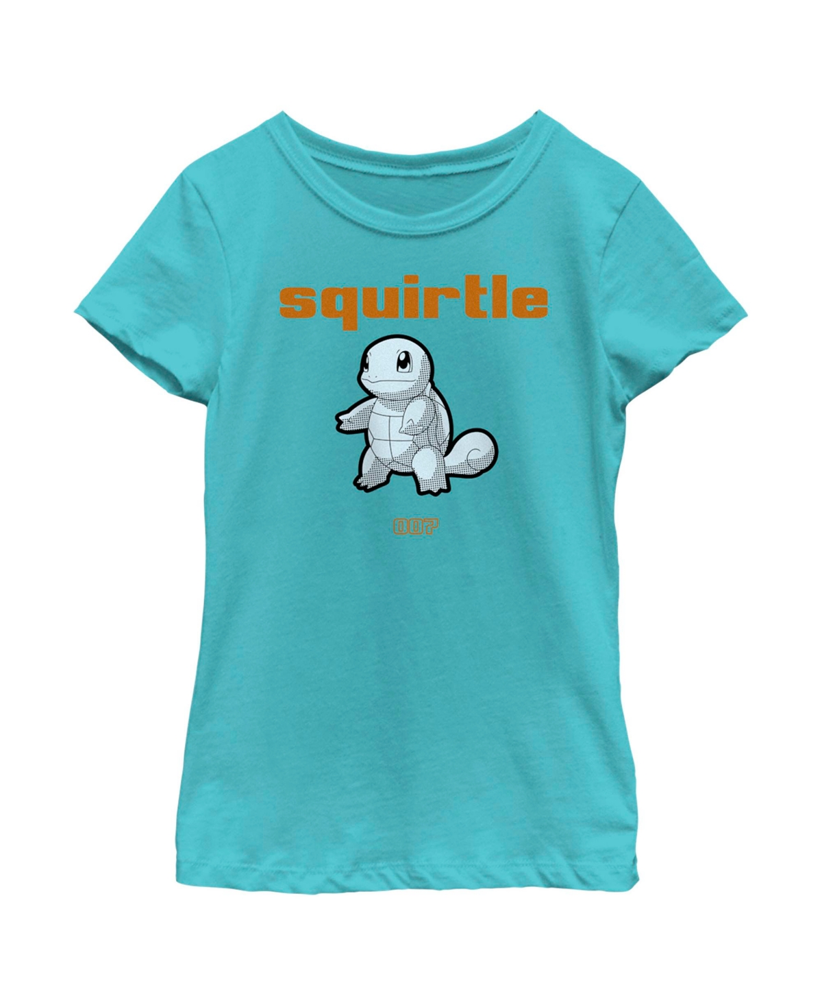 Nintendo Girl's Pokemon Comic Squirtle Child T-shirt In Tahiti Blue