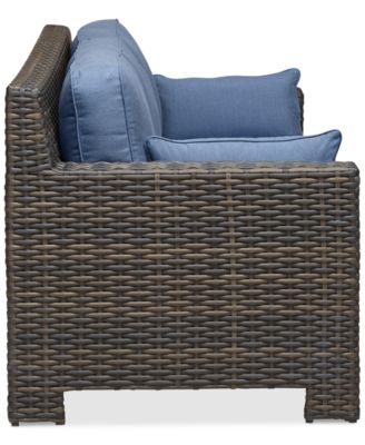 Furniture CLOSEOUT! Viewport Wicker Outdoor Sofa with Sunbrella® Cushions, Created for Macy's