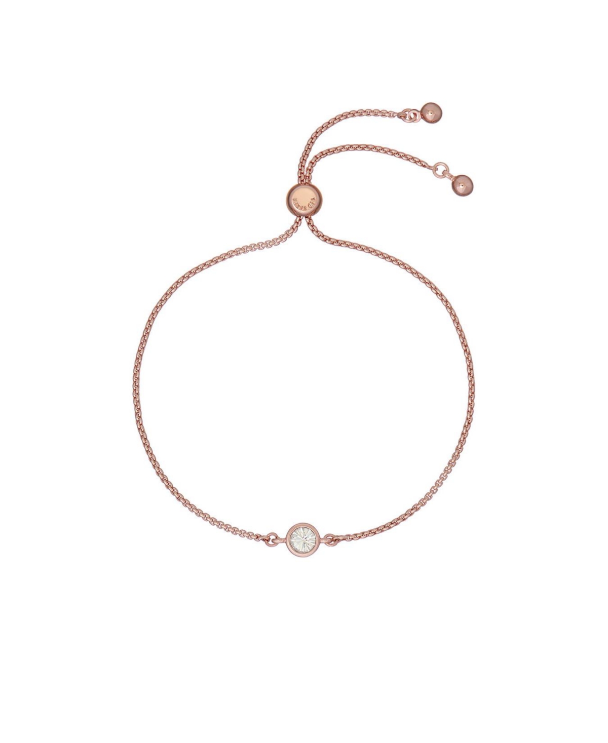Sarsaa: Crystal Drawstring Adjustable Bracelet For Women - Gold