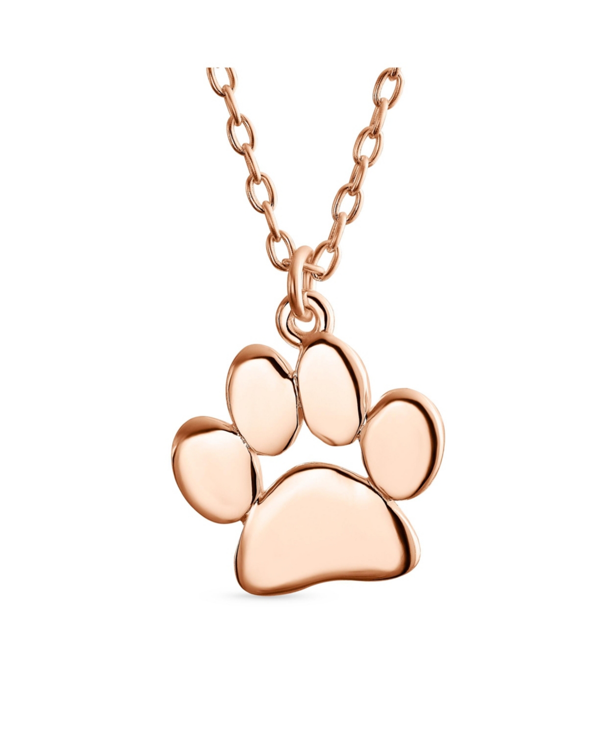 Bling Jewelry Dainty Dog Cat Pet Kitten Puppy Paw Print Pendant Necklace Animal Jewelry For Women Sterling Silver