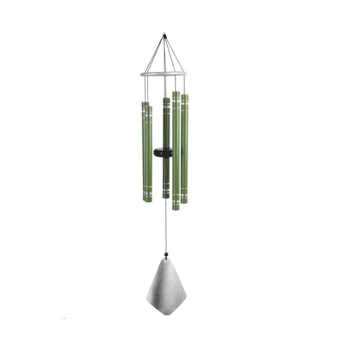 36" Long Tuned Wind Chime Traditional Green Tube - Green