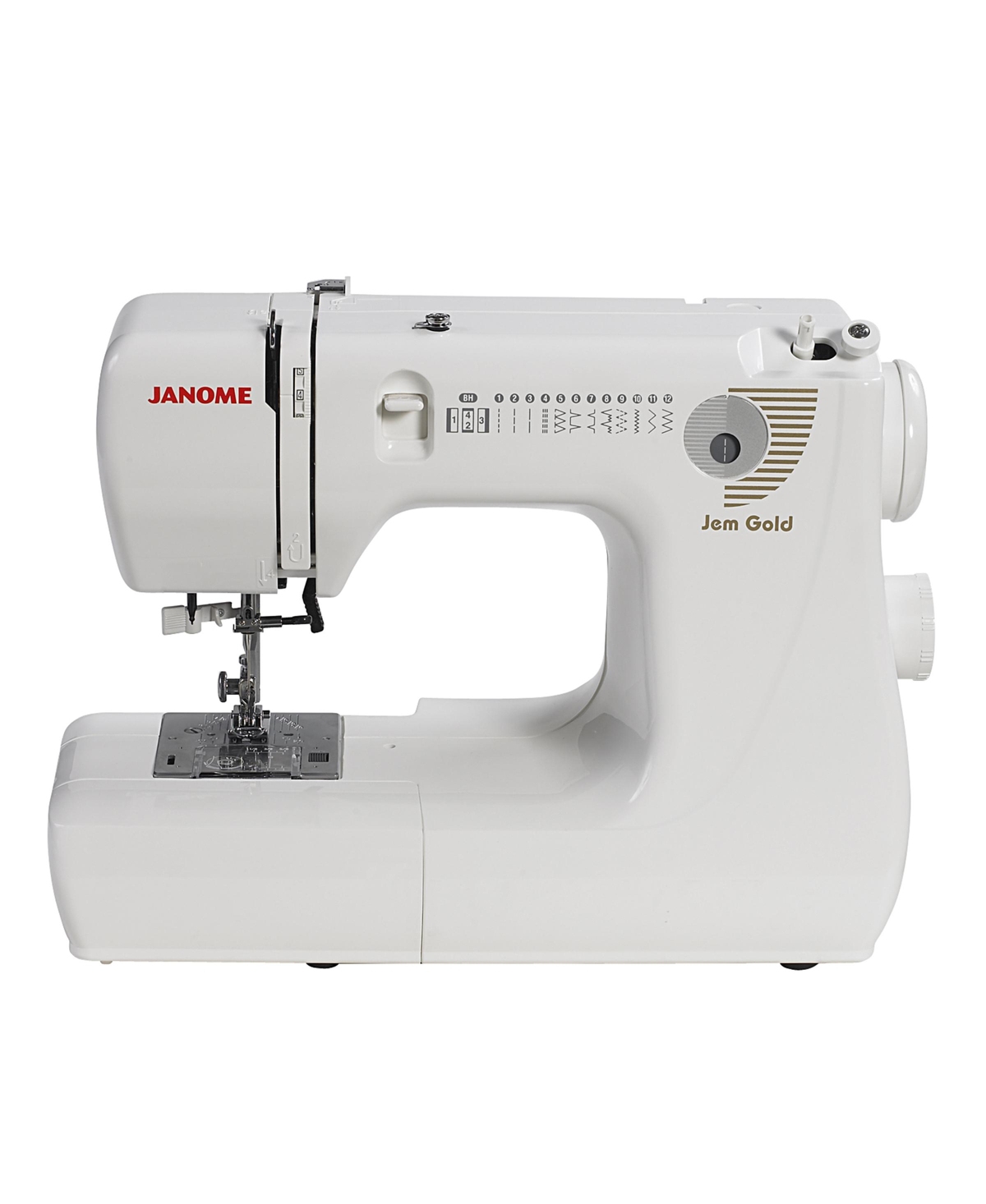Jem Gold 660 Lightweight Mechanical Sewing Machine - White