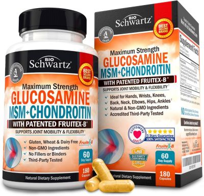 Glucosamine Chondroitin Msm 2110mg - Joint Support Supplement with Turmeric Curcumin- Made in Usa - 180 Capsules