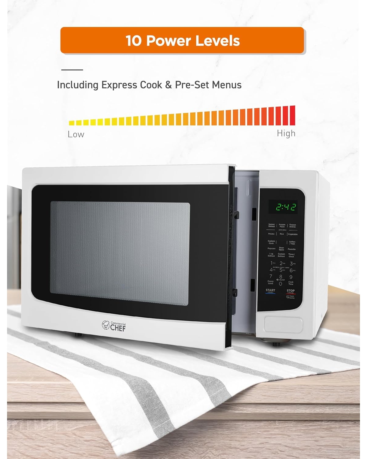 1.6 Cu. Ft. Counter Top Microwave,White