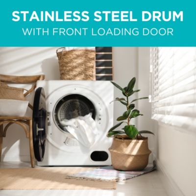 BLACK+DECKER Compact Clothes Dryer, 1.5 Cu. Ft. 850W Electric Dryer, 120V Vented Portable Dryer