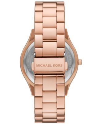 Women's Slim Runway Three-Hand Rose Gold-Tone Stainless Steel Watch 42mm