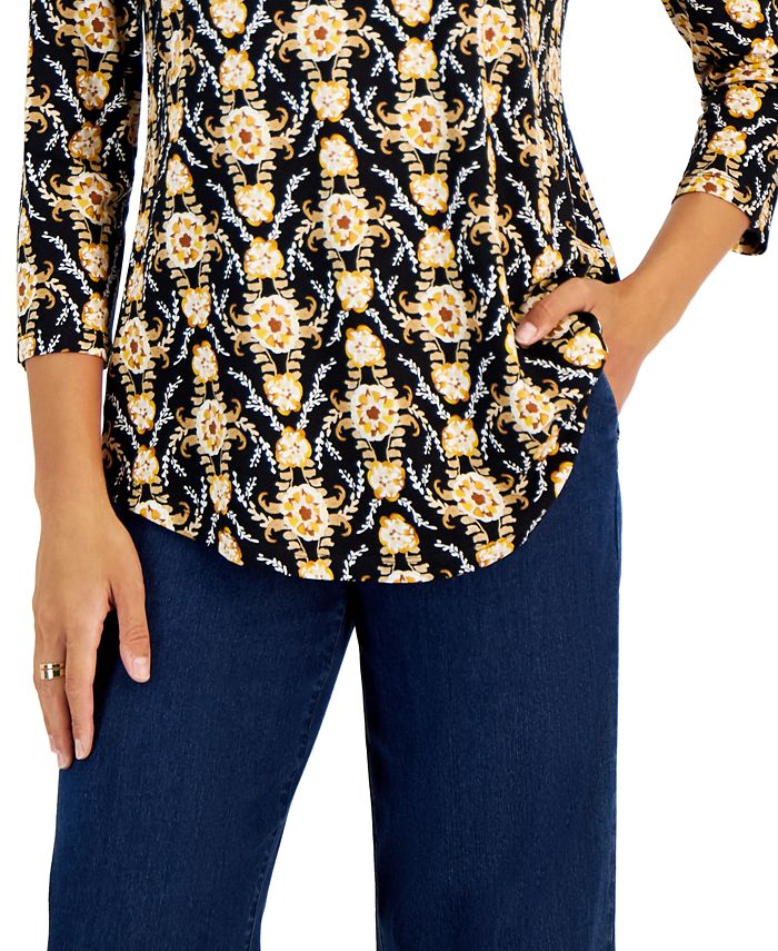 Ladies Majesty Mesh 3/4 Sleeve Top (Watermelon) main image 1