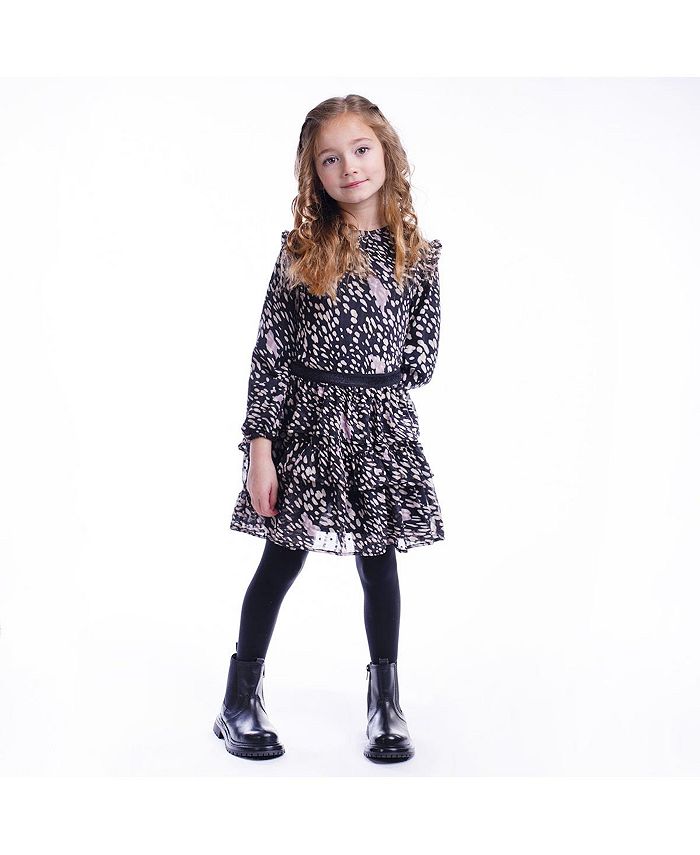IMOGA Collection Little Girls PALMER FW23 PEBBLE CHIFFON DRESS - Macy's