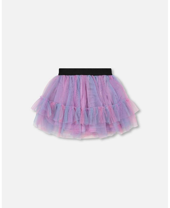 Deux par Deux Girl Rainbow Tulle Skirt Colorful Toddler Child
