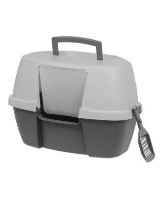 Large hooded outlet litter box