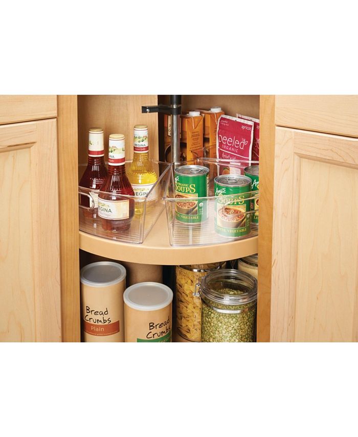 mDesign Lazy Susan Kitchen Food Storage Organizer Bin 6 Pack Clear