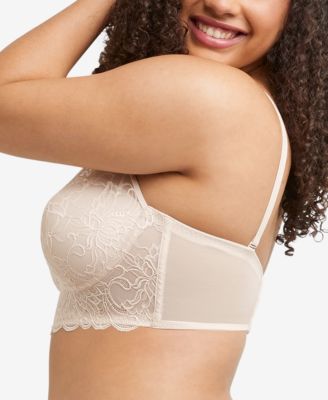 Women's Pure Comfort Lace & Mesh Longline Wireless Bralette DM1188