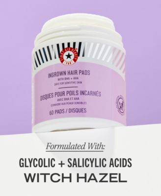 Ingrown Hair Pads With BHA & AHA, 60 pads 