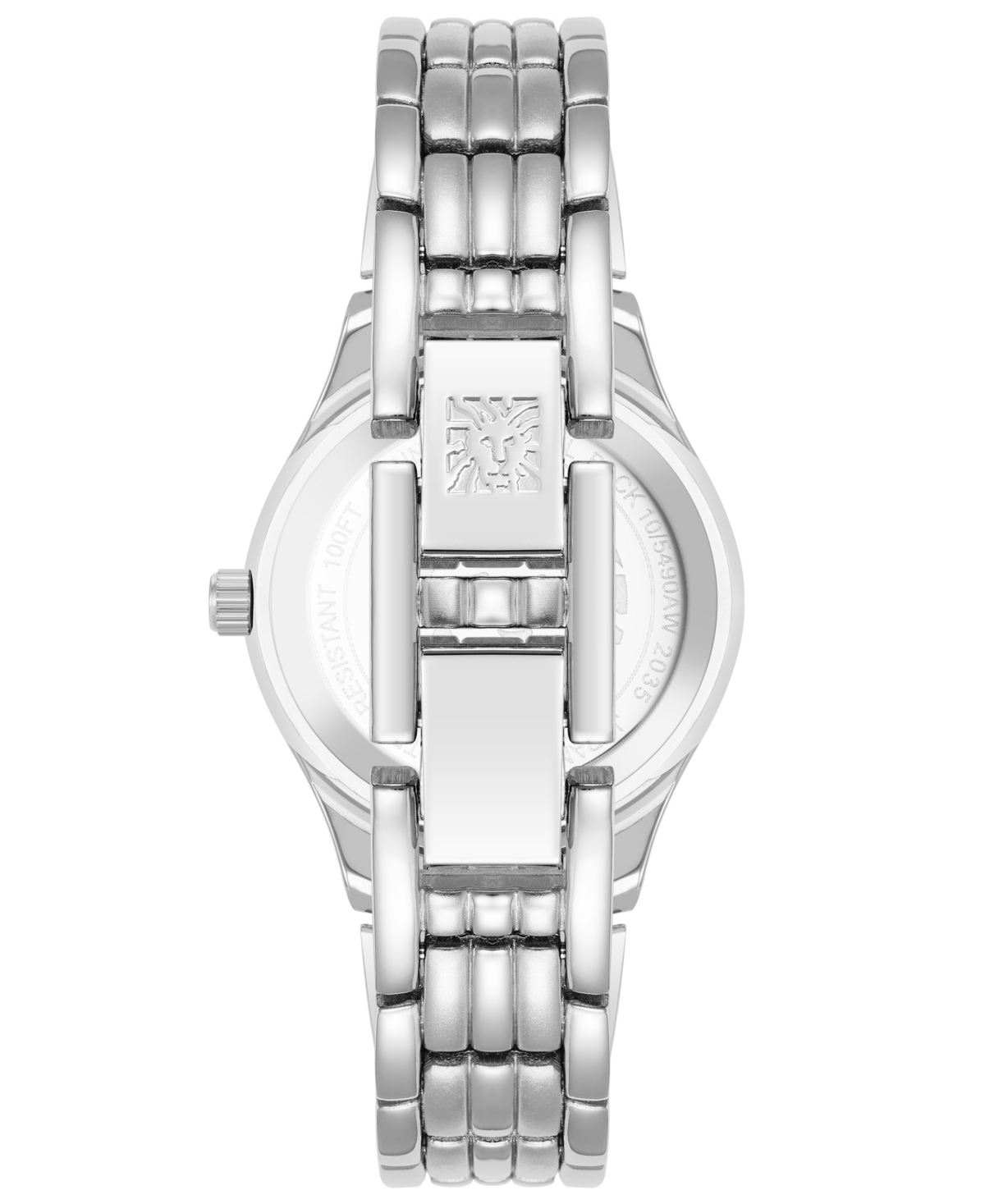 Anne Klein Women's Quartz Silver-Tone Alloy Bracelet Watch, 26mm - Silver-Tone, White