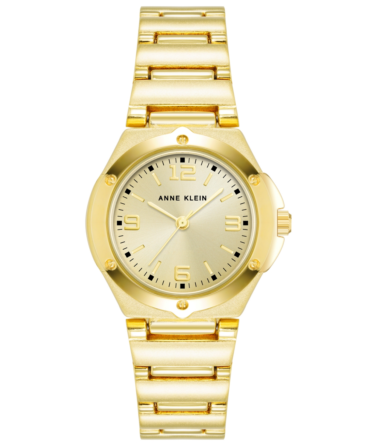 Anne Klein Women's Quartz Gold-tone Alloy Bracelet Watch, 29mm In Gold-tone,champagne