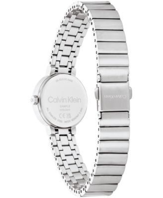Women's Three Hand Silver Stainless Steel Bracelet Watch 25mm