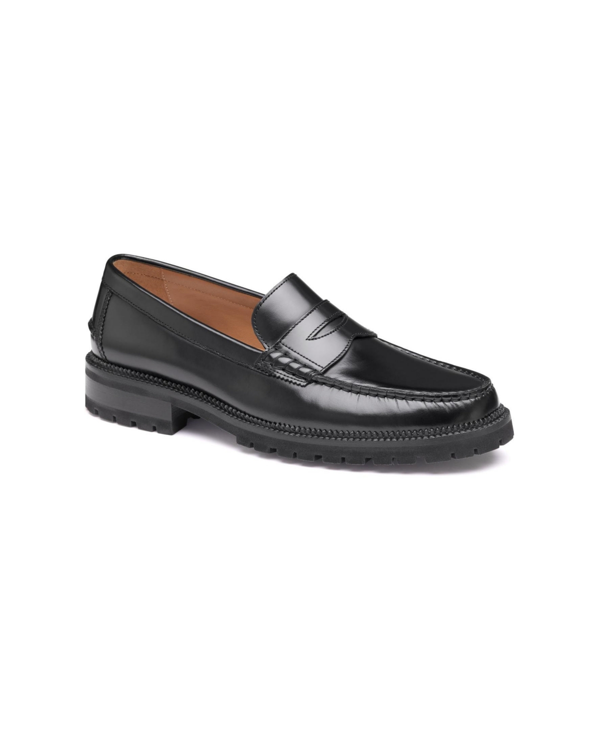 Johnston & Murphy Men's Donnell Leather Penny Loafers In Black Brush-off Leather