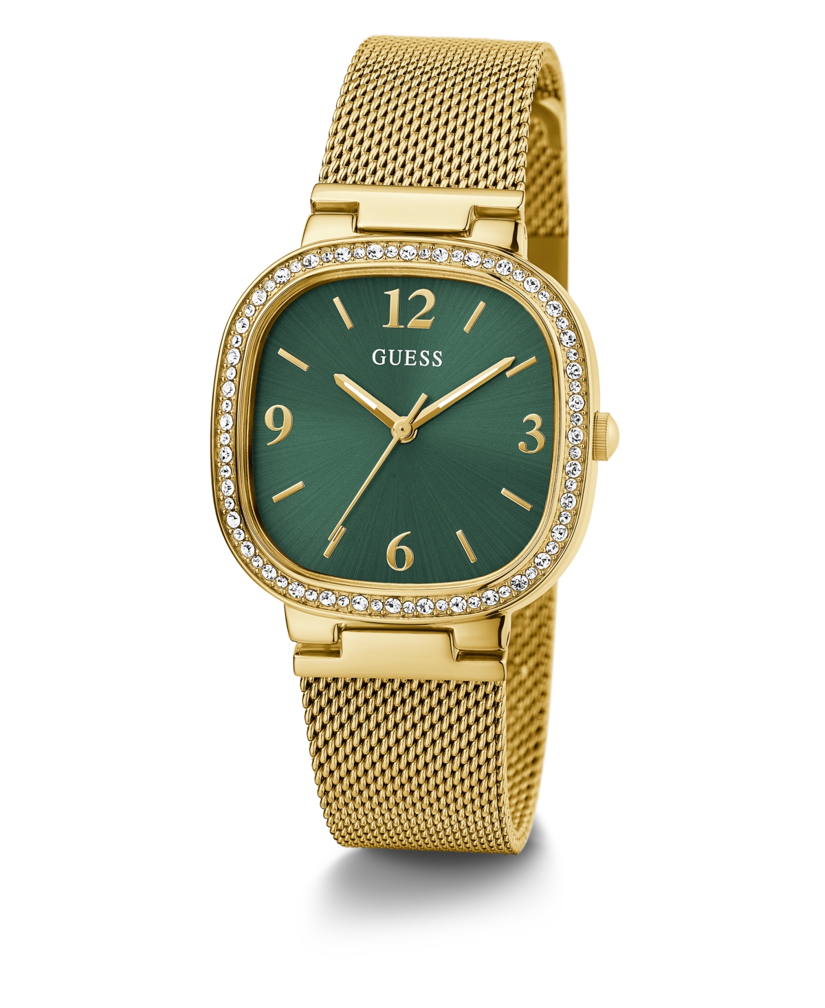 Guess Women's Analog Gold-tone Stainless Steel And Mesh Watch 32mm In Gold-tone