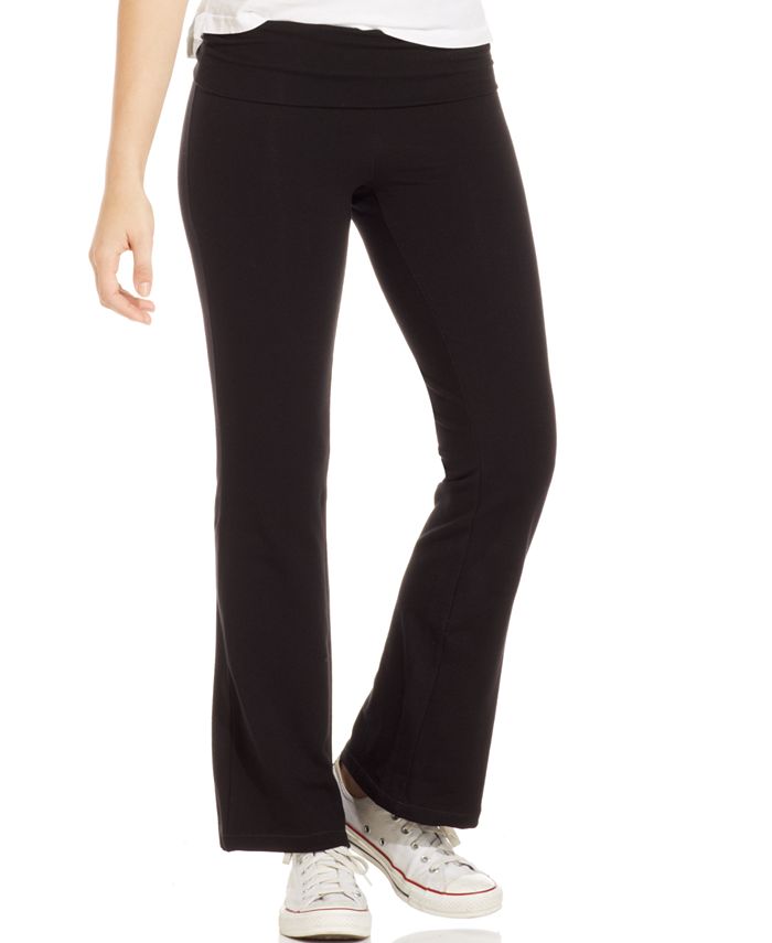 JJS MAE INC Athletic Works Womens Flare Yoga Pant with Fold over