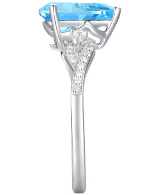 Amethyst (1-3/4 ct. t.w.) & Lab-Grown White Sapphire (1/6 ct. t.w.) Twist Ring in 14k Gold-Plated Sterling Silver (Also in Additional Gemstones)